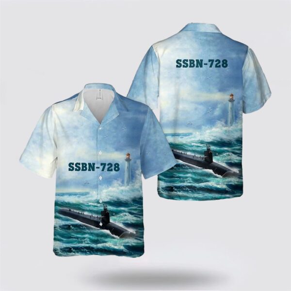 US Navy USS Florida (SSGN-728) Hawaiian Shirt- Beach Clothes For Navy Soldiers