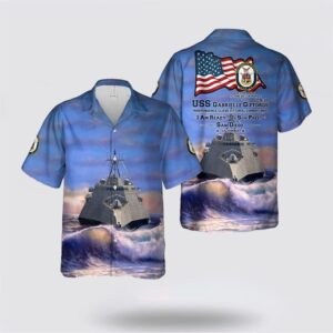 US Navy USS Gabrielle Giffords (LCS-10) Independence Class Littoral Combat Ship Hawaiian Shirt – Gift For Military Personnel