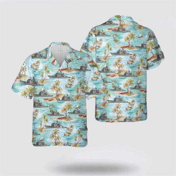 US Navy USS Hue City (CG-66) Hawaiian Shirt – Beach Clothes Gifts For Military Personnel
