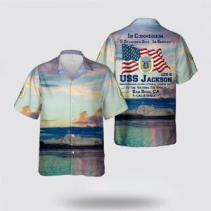 US Navy USS Jackson (LCS-6) Independence Class Littoral Combat Ship Hawaiian Shirt – Gift For Military Personnel