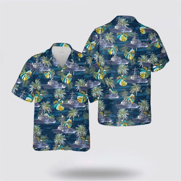 US Navy USS Mustin (DDG-89) Arleigh Burke Class Destroyer Hawaiian Shirt – Beachwear Gifts For Navy Military Personnel