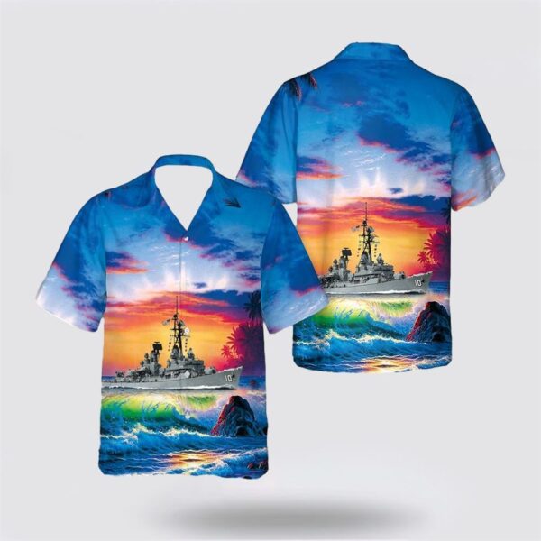 US Navy USS Sampson (DDG-10) Hawaiian Shirt – Beach Clothes For Military Personnel