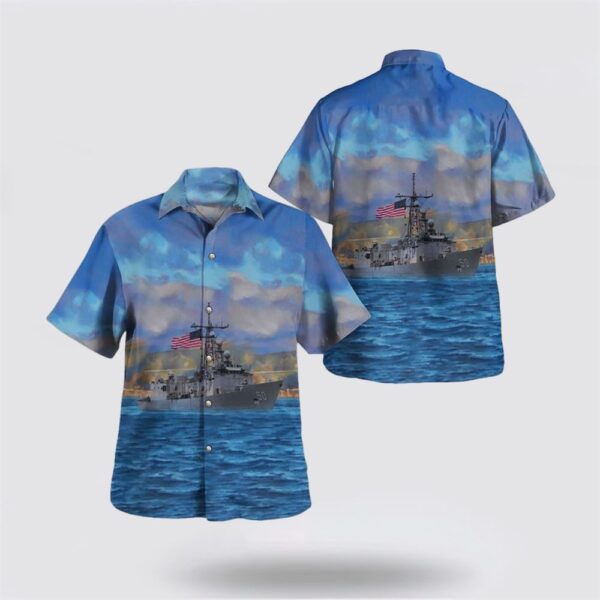 US Navy, USS Taylor (DD-468) Hawaiian Shirt – Beachwear Gifts For Navy Military Personnel