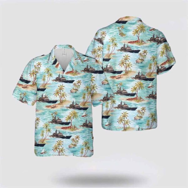 US Navy USS Ticonderoga (CG-47) Hawaiian Shirt – Beach Clothes Gifts For Military Personnel