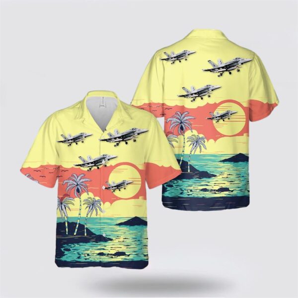 US Navy VA-86 Sidewinders FA-18E Super Hornet Hawaiian Shirt – Beach Clothes Gifts For Military Personnel
