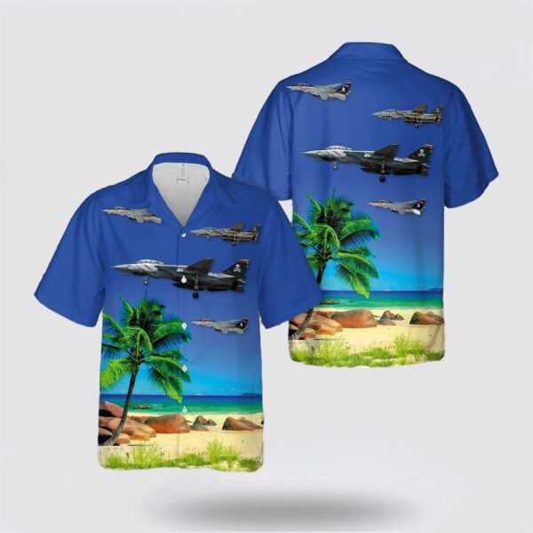 US Navy VF-103 F-14B Hawaiian Shirt – Gifts For Navy Military Personnel