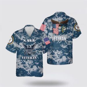 US Navy Veteran Hawaiian Shirt – Beach…