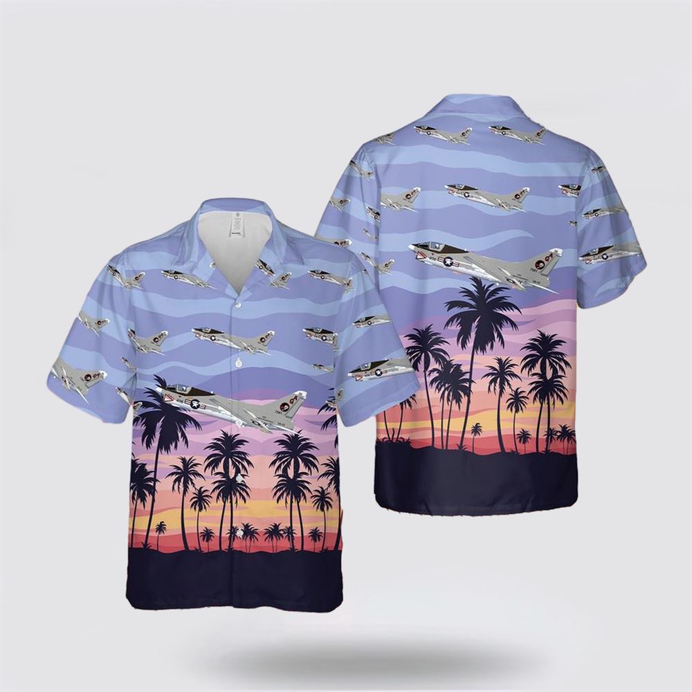 US Navy Vought A-7 Corsair II Of VA-12 Hawaiian Shirt – Gift For Military Personnel