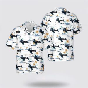 US Navy Vought F4U Corsair Hawaiian Shirt…