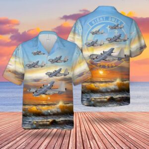 Us Air Force 67th Special Operations Squadron Lockheed Mc-130p Combat Shadow Hawaiian Shirt - Mens Hawaiian Shirt - US Air Force Gifts