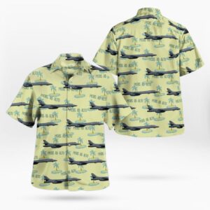 Us Air Force 7th Bomb Wing (7 Bw) Rockwell B-1 Lancer Hawaiian Shirt - Mens Hawaiian Shirt - US Air Force Gifts