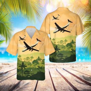 Us Air Force 82nd Airborne Troops Jump From C-141b Over Honduras Hawaiian Shirt - Hawaiian Outfit For Men