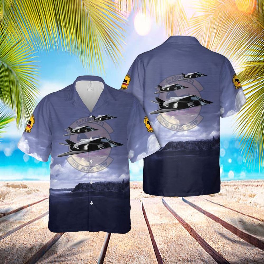 Us Air Force 8th Fighter Squadron F-117 Nighthawk Hawaiian Shirt – Hawaiian Outfit For Men Us Air Force 8th Fighter Squadron F-117 Nighthawk Hawaiian Shirt – Hawaiian Outfit For Men