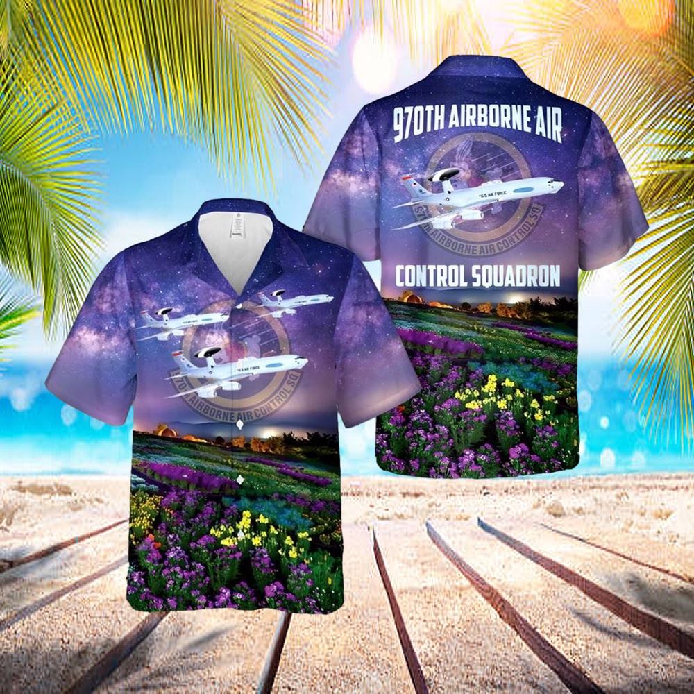 Us Air Force 970th Airborne Air Control Squadron E-3 Sentry Hawaiian Shirt – Hawaiian Outfit For Men Us Air Force 970th Airborne Air Control Squadron E-3 Sentry Hawaiian Shirt – Hawaiian Outfit For Men