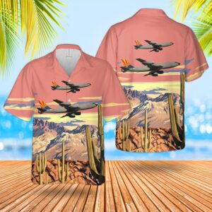 Us Air Force Arizona Air National Guard 161st Air Refueling Wing Kc-135r Stratotanker Hawaiian Shirt - Mens Hawaiian Shirt - US Air Force Gifts