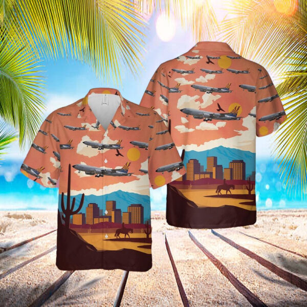 Us Air Force Arizona Air National Guard Boeing Kc-135r Stratotanker Hawaiian Shirt – Beachwear For Men – Best Hawaiian Shirts