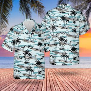 Us Air Force B-58a Hustler (Af Serial No. 59-2458) The Cowtown Hustler Hawaiian Shirt - Mens Hawaiian Shirt - US Air Force Gifts