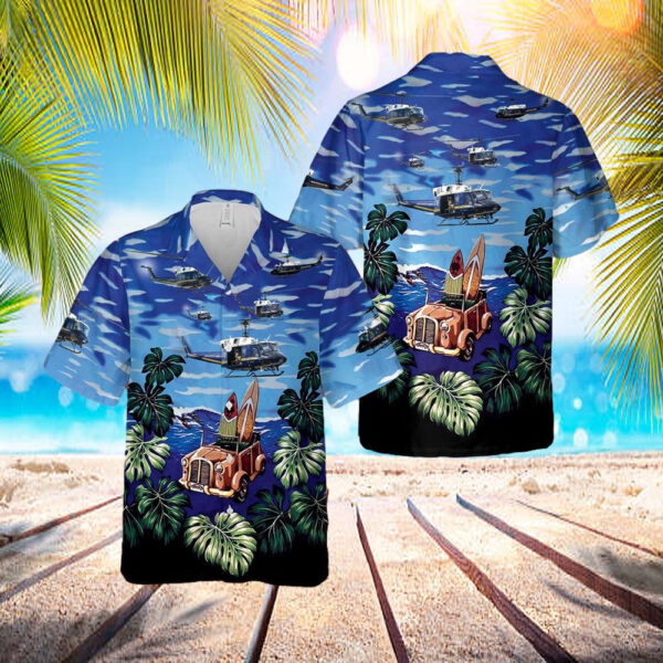 Us Air Force Bell Uh-1n Twin Huey 1st Helicopter Squadron Hawaiian Shirt – Beachwear For Men – Best Hawaiian Shirts