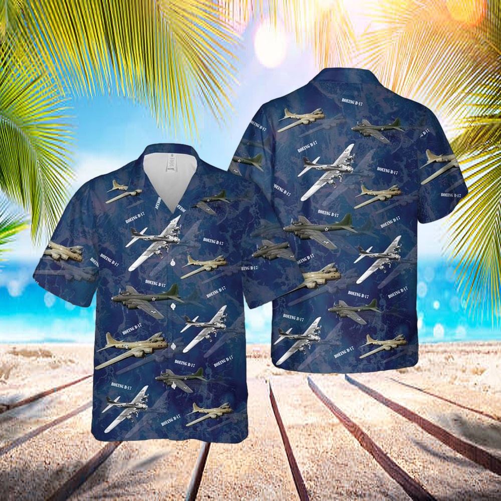 Us Air Force Boeing B-17 Flying Fortress In Ww2 Hawaiian Shirt – Hawaiian Outfit For Men Us Air Force Boeing B-17 Flying Fortress In Ww2 Hawaiian Shirt – Hawaiian Outfit For Men
