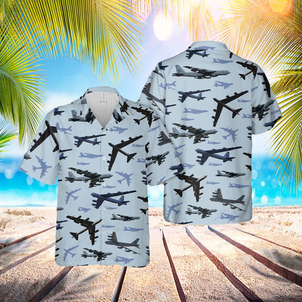 Us Air Force Boeing B-52 Stratofortress Hawaiian Shirt – Beachwear For Men – Best Hawaiian Shirts