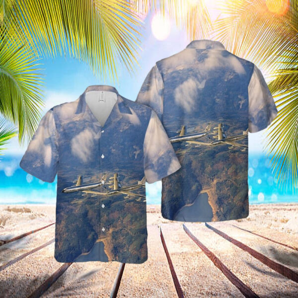 Us Air Force Boeing Kc-135a Stratotanker Refuels A Boeing B-52e Stratofortress Hawaiian Shirt – Beachwear For Men – Best Hawaiian Shirts