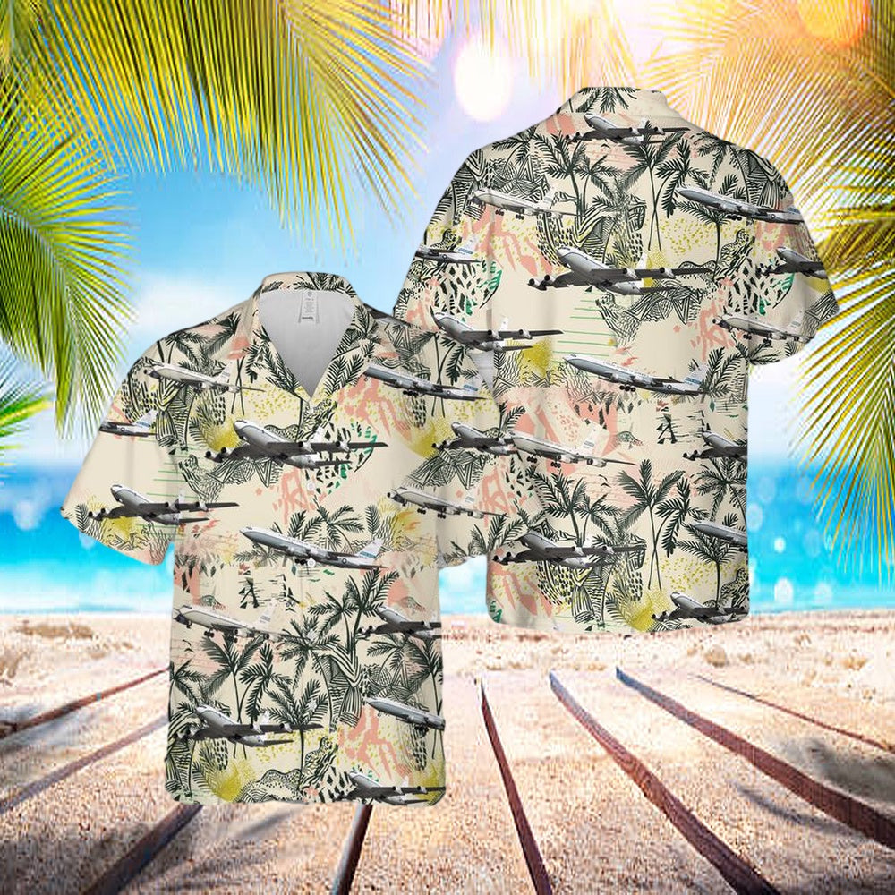 Us Air Force Boeing Oc-135b Open Skies Hawaiian Shirt – Beachwear For Men – Best Hawaiian Shirts
