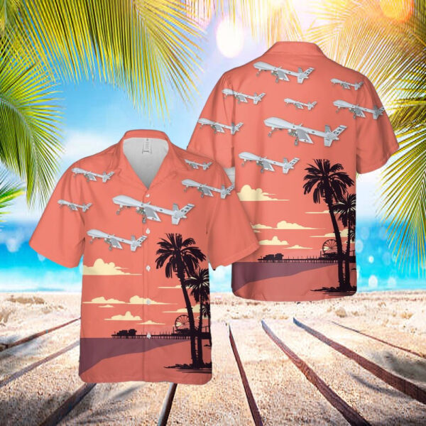 Us Air Force California Air National Guard 163d Attack Wing Mq-9 Reaper Hawaiian Shirt – Beachwear For Men – Best Hawaiian Shirts