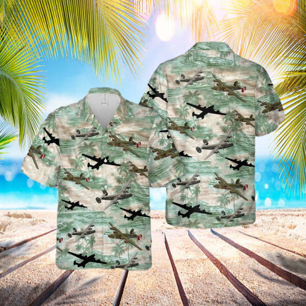 Us Air Force Consolidated B-24 Liberator In Ww2 Hawaiian Shirt – Beachwear For Men – Best Hawaiian Shirts