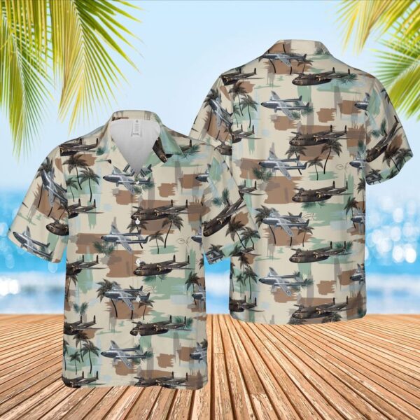 Us Air Force Fairchild Ac-119 Hawaiian Shirt – Beachwear For Men – Best Hawaiian Shirts