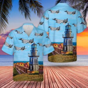 Us Air Force Florida Air National Guard F-15 Eagle Hawaiian Shirt - Mens Hawaiian Shirt - US Air Force Gifts