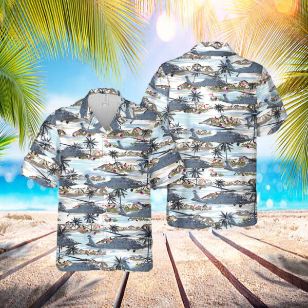 Us Air Force Hh-60w Combat Rescue Helicopter Hawaiian Shirt – Beachwear For Men – Best Hawaiian Shirts