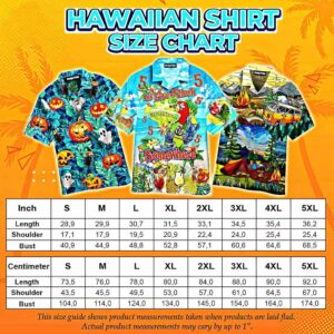 Us Air Force Lockheed C-130 Hercules Halloween Hawaiian Shirt - Mens Hawaiian Shirt - US Air Force Gifts