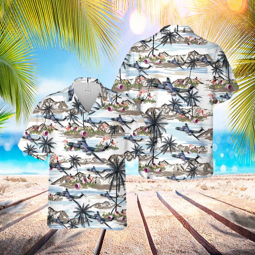 Us Air Force Lockheed C-141 Starlifter Hawaiian Shirt – Beachwear For Men – Best Hawaiian Shirts