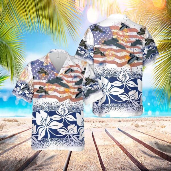 Us Air Force Lockheed Sr-71 Blackbird 4th Of July Hawaiian Shirt – Hawaiian Outfit For Men – Gift For Young Adult
