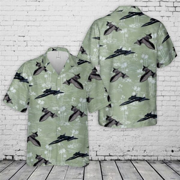 Us Air Force Lockheed Sr-71 Blackbird Hawaiian Shirt – Mens Hawaiian Shirt – US Air Force Gifts