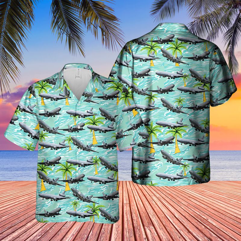 Us Air Force Mcdonnell Douglas Kc-10a Extender (Dc-10-30cf) Hawaiian Shirt – Beachwear For Men – Best Hawaiian Shirts