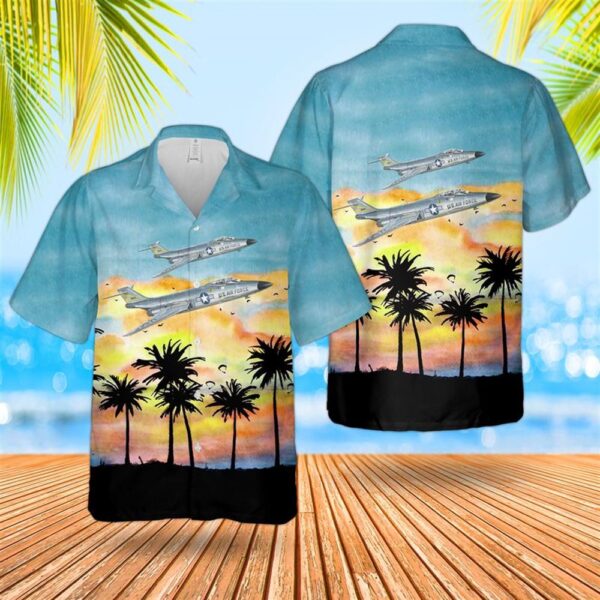 Us Air Force Mcdonnell F-101a Voodoo Hawaiian Shirt – Mens Hawaiian Shirt – US Air Force Gifts