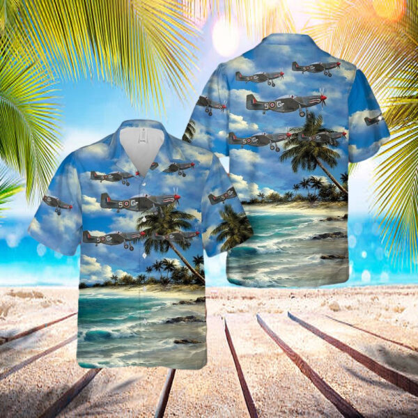 Us Air Force North American P-51 Mustang D G-Shwn The Shark Hawaiian Shirt – Beachwear For Men – Best Hawaiian Shirts