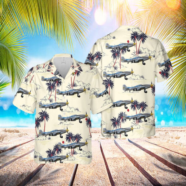 Us Air Force North American P-51d-25-Na Mustang, Louisiana Kid Hawaiian Shirt – Beachwear For Men – Best Hawaiian Shirts