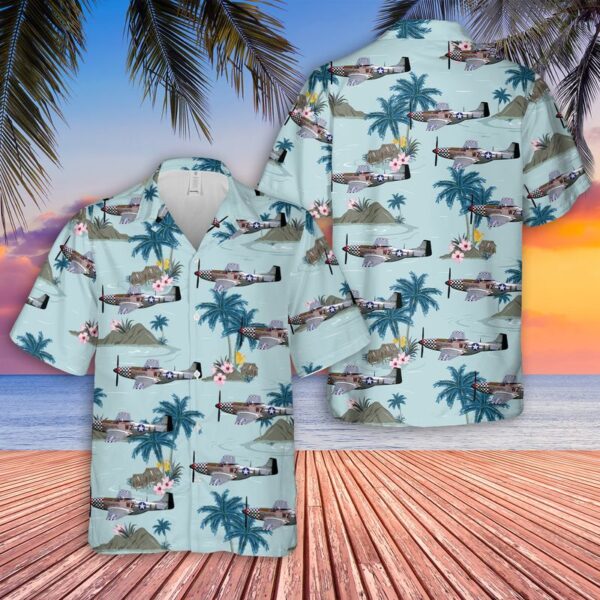 Us Air Force P-51d Mustang Big Beautiful Doll Hawaiian Shirt – Beachwear For Men – Best Hawaiian Shirts