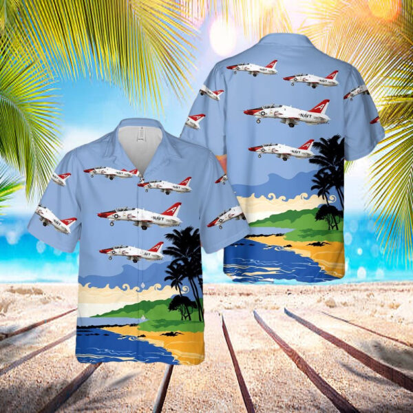 Us Navy Mcdonnell Douglas T-45c Goshawk Hawaiian Shirt – Beachwear For Men – Best Hawaiian Shirts