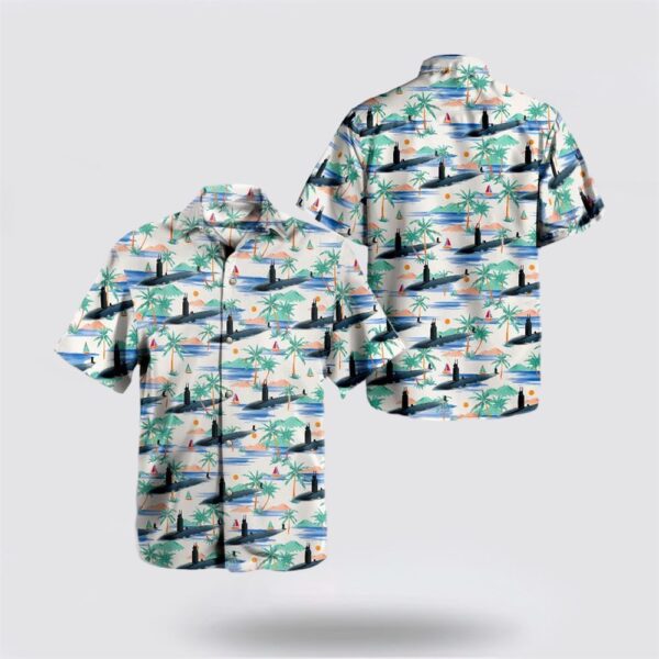 Us Navy USS Asheville SSN-758 Attack Submarine Hawaiian Shirt – Gifts For Navy Soldiers