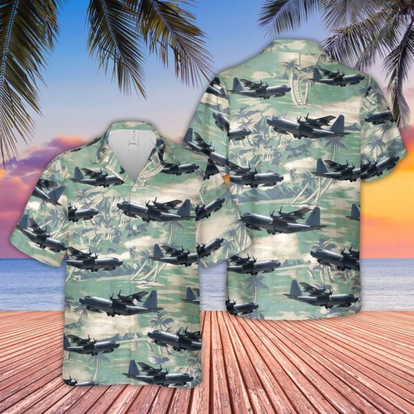 Usaf 17th Special Operations Squadron Mc-130p Combat Shadow Hawaiian Shirt – Beachwear For Men – Best Hawaiian Shirts