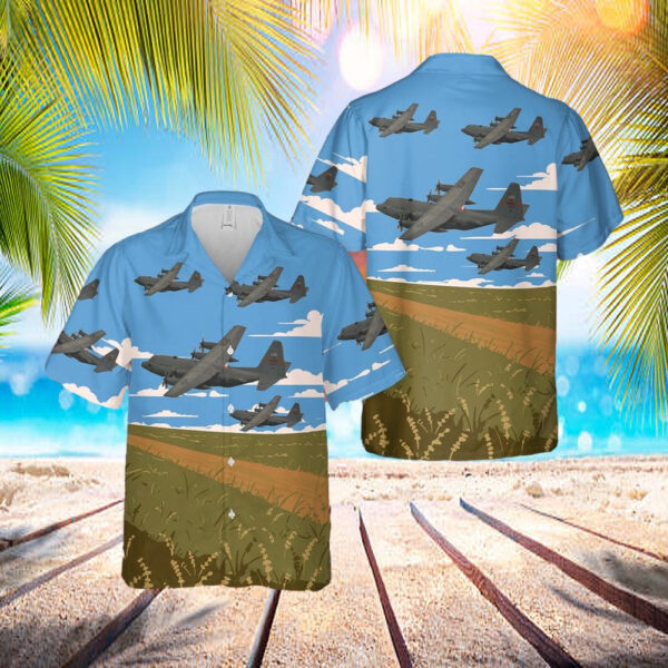 Usaf 182nd Airlift Wing Illinois Air National Guard C-130 H3 Hercules Hawaiian Shirt – Beachwear For Men – Best Hawaiian Shirts