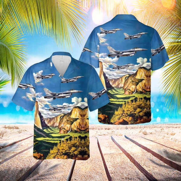 Usaf 306th Tactical Fighter Squadron F-16 Fighting Falcon Hawaiian Shirt – Beachwear For Men – Best Hawaiian Shirts