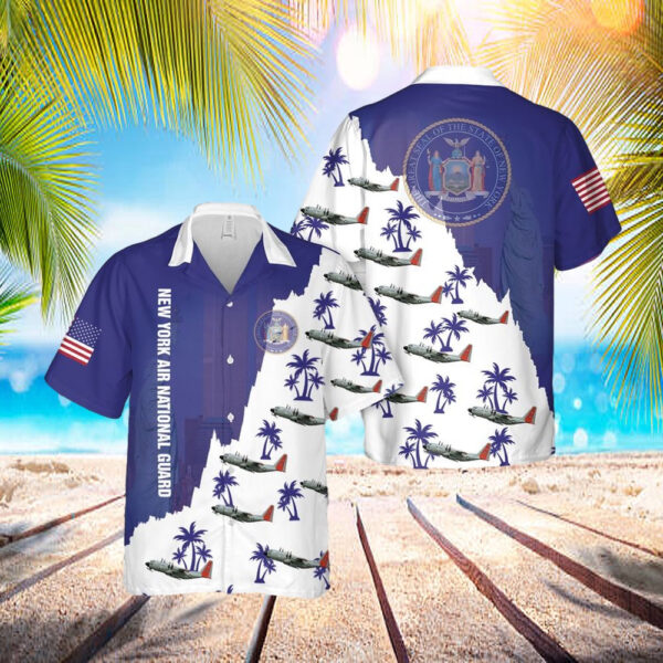 Usaf New York Air National Guard Lockheed Lc-130 Hawaiian Shirt – Beachwear For Men – Best Hawaiian Shirts
