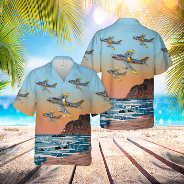 Usaf North American F-86 Sabre Hawaiian Shirt – Beachwear For Men – Best Hawaiian Shirts
