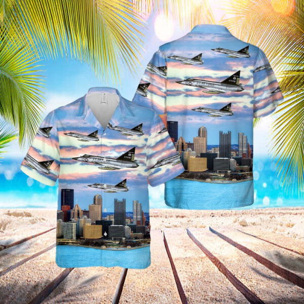 Usaf Pennsylvania Air National Guard F-102 Delta Dagger Hawaiian Shirt – Beachwear For Men – Best Hawaiian Shirts