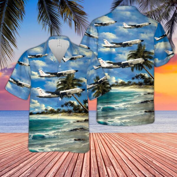 Usaf Rc-135 Rivet Joint Recon Airplane Hawaiian Shirt – Beachwear For Men – Best Hawaiian Shirts