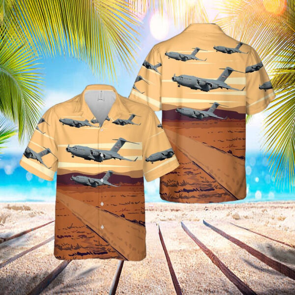 Usaf Tennessee Air National Guard 155th Airlift Squadron C-17 Hawaiian Shirt – Beachwear For Men – Best Hawaiian Shirts